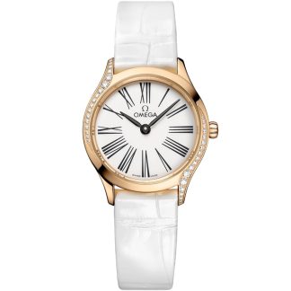 Omega De Ville Mini Trésor 26 mm, or Moonshine™ sur alligator 428.58.26.60.04.001