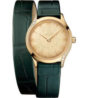 Omega De Ville Mini Trésor 26 mm, or Moonshine™ sur alligator 428.58.26.60.99.002