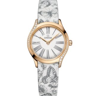 Omega De Ville Mini Trésor 26 mm, or Moonshine™ sur toile de jouy 428.57.26.60.04.002