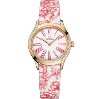 Omega De Ville Mini Trésor 26 mm, or Moonshine™ sur toile de jouy 428.57.26.60.04.003