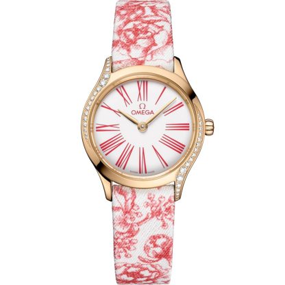 Omega De Ville Mini Trésor 26 mm, or Moonshine™ sur toile de jouy 428.57.26.60.04.003