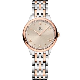 Omega De Ville Prestige 27,5 mm, acier - or « Sedna™ » sur acier - or « Sedna™ » 434.20.28.60.09.001