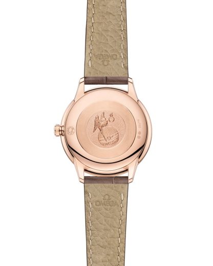 Omega De Ville Prestige 27,5 mm, or Sedna™ sur bracelet en cuir 434.53.28.60.55.001 – Image 2