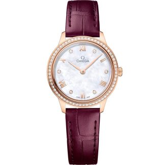 Omega De Ville Prestige 27,5 mm, or Sedna™ sur bracelet en cuir 434.58.28.60.55.001