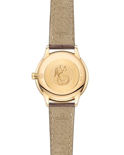 Omega De Ville Prestige 27,5 mm, or jaune sur bracelet en cuir 434.53.28.60.55.002 – Image 2