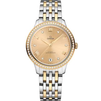 Omega De Ville Prestige 34 mm, acier - or jaune sur acier - or jaune 434.25.34.20.58.001