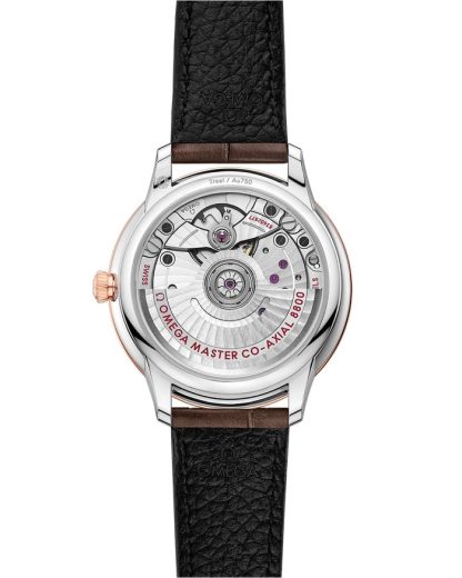 Omega De Ville Prestige 34 mm, acier - or jaune sur bracelet en cuir 434.23.34.20.58.001 – Image 2
