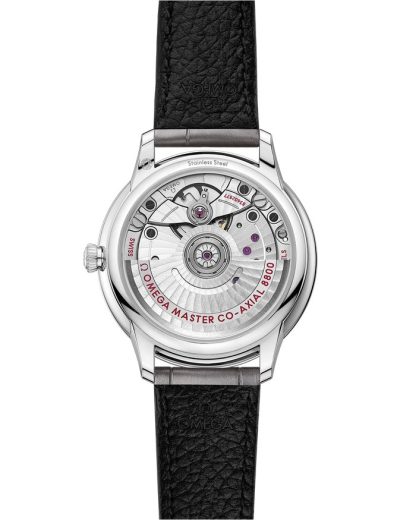Omega De Ville Prestige 34 mm, acier sur bracelet en cuir 434.13.34.20.52.001 – Image 2