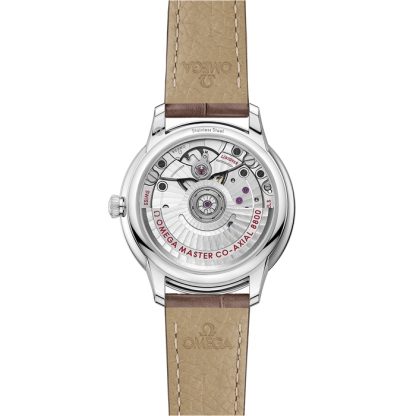 Omega De Ville Prestige 34 mm, acier sur bracelet en cuir 434.13.34.20.55.001 – Image 2