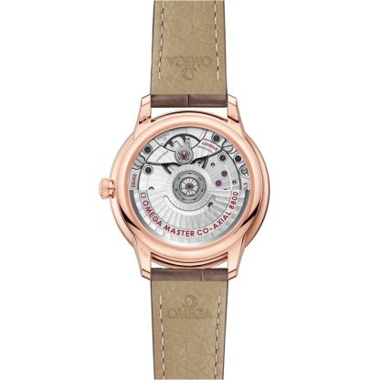 Omega De Ville Prestige 34 mm, or Sedna™ sur bracelet en cuir 434.53.34.20.55.001 – Image 2