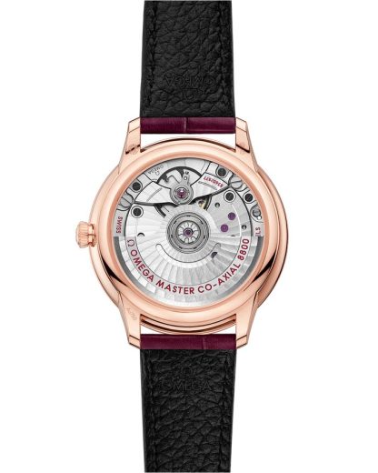 Omega De Ville Prestige 34 mm, or Sedna™ sur bracelet en cuir 434.58.34.20.55.001 – Image 2