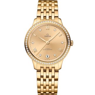 Omega De Ville Prestige 34 mm, or jaune sur or jaune 434.55.34.20.58.001