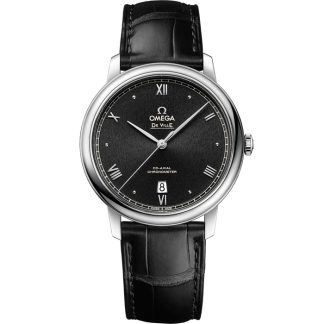 Omega De Ville Prestige 39,5 mm, acier sur bracelet en cuir 424.13.40.20.01.002