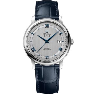 Omega De Ville Prestige 39,5 mm, acier sur bracelet en cuir 424.13.40.20.02.003
