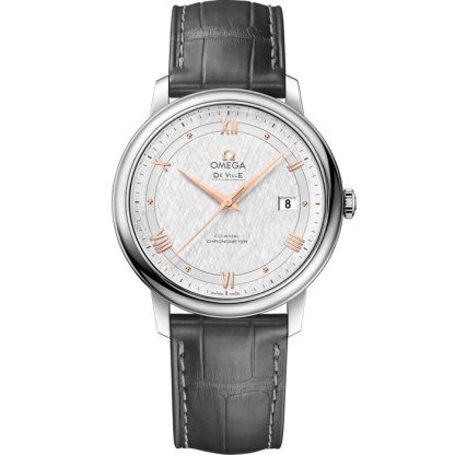 Omega De Ville Prestige 39,5 mm, acier sur bracelet en cuir 424.13.40.20.02.005