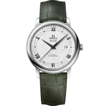 Omega De Ville Prestige 39,5 mm, acier sur bracelet en cuir 424.13.40.20.02.006