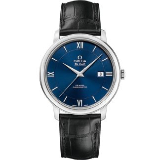 Omega De Ville Prestige 39,5 mm, acier sur bracelet en cuir 424.13.40.20.03.001