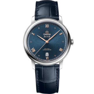 Omega De Ville Prestige 39,5 mm, acier sur bracelet en cuir 424.13.40.20.03.004