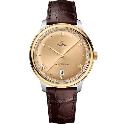 Omega De Ville Prestige 40 mm, acier - or jaune sur bracelet en cuir 434.23.40.20.08.001