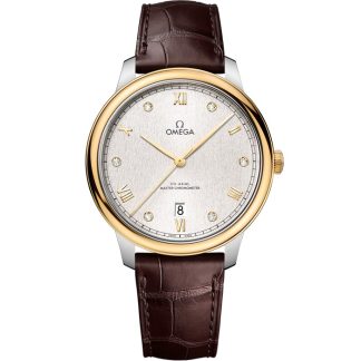 Omega De Ville Prestige 40 mm, acier - or jaune sur bracelet en cuir 434.23.40.20.52.001