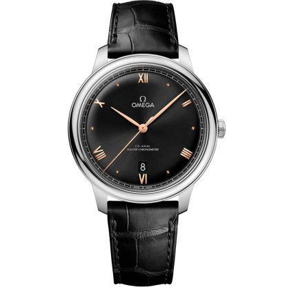 Omega De Ville Prestige 40 mm, acier sur bracelet en cuir 434.13.40.20.01.001