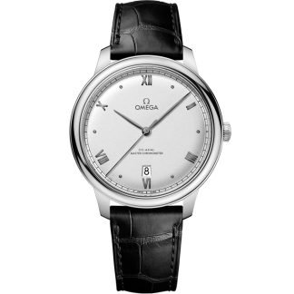Omega De Ville Prestige 40 mm, acier sur bracelet en cuir 434.13.40.20.02.001