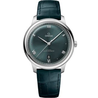 Omega De Ville Prestige 40 mm, acier sur bracelet en cuir 434.13.40.20.10.001