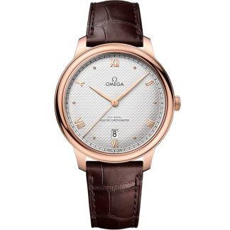 Omega De Ville Prestige 40 mm, or Sedna™ sur bracelet en cuir 434.53.40.20.02.001