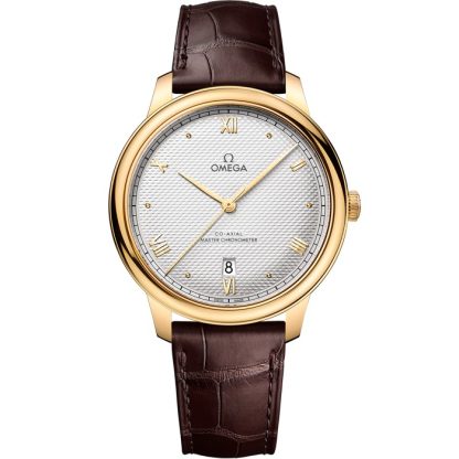 Omega De Ville Prestige 40 mm, or jaune sur bracelet en cuir 434.53.40.20.02.002