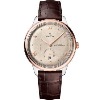 Omega De Ville Prestige 41 mm, acier - or « Sedna™ » sur bracelet en cuir 434.23.41.21.09.001