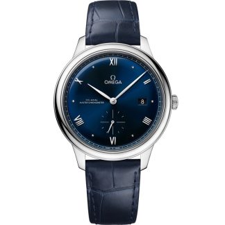 Omega De Ville Prestige 41 mm, acier sur bracelet en cuir 434.13.41.20.03.001