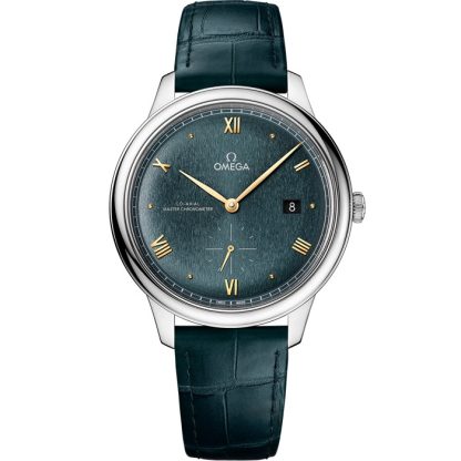 Omega De Ville Prestige 41 mm, acier sur bracelet en cuir 434.13.41.20.10.001