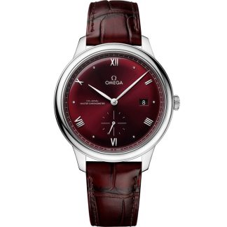 Omega De Ville Prestige 41 mm, acier sur bracelet en cuir 434.13.41.20.11.001