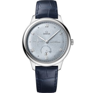 Omega De Ville Prestige 41 mm, acier sur bracelet en cuir 434.13.41.21.03.001