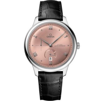 Omega De Ville Prestige 41 mm, acier sur bracelet en cuir 434.13.41.21.10.001