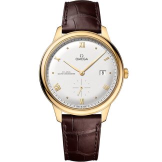 Omega De Ville Prestige 41 mm, or jaune sur bracelet en cuir 434.53.41.20.02.001