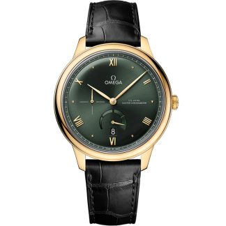 Omega De Ville Prestige 41 mm, or jaune sur bracelet en cuir 434.53.41.21.10.001