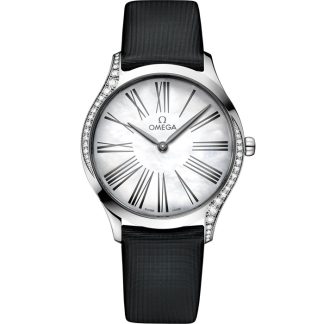 Omega De Ville Trésor 36 mm, acier sur bracelet tissu 428.17.36.60.05.001