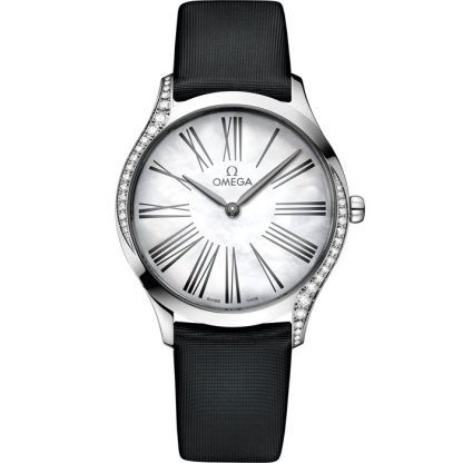 Omega De Ville Trésor 36 mm, acier sur bracelet tissu 428.17.36.60.05.001