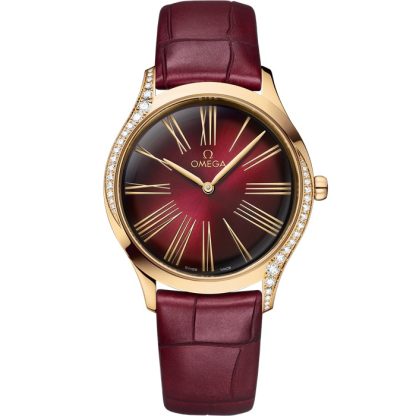 Omega De Ville Trésor 36 mm, or Moonshine™ sur bracelet en cuir 428.58.36.60.11.001