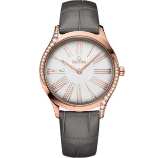 Omega De Ville Trésor 36 mm, or Sedna™ sur bracelet en cuir 428.58.36.60.02.001