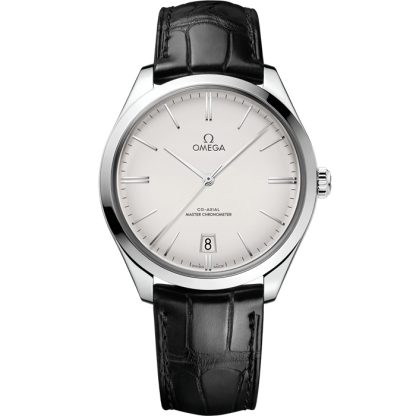 Omega De Ville Trésor 40 mm, acier sur bracelet en cuir 435.13.40.21.02.001