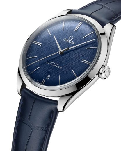 Omega De Ville Trésor 40 mm, acier sur bracelet en cuir 435.13.40.21.03.001 – Image 4