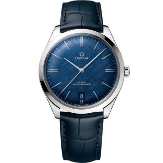 Omega De Ville Trésor 40 mm, acier sur bracelet en cuir 435.13.40.21.03.001