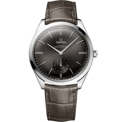 Omega De Ville Trésor 40 mm, acier sur bracelet en cuir 435.13.40.21.06.001