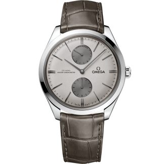 Omega De Ville Trésor 40 mm, acier sur bracelet en cuir 435.13.40.22.06.001