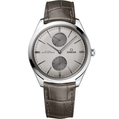 Omega De Ville Trésor 40 mm, acier sur bracelet en cuir 435.13.40.22.06.001