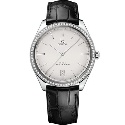 Omega De Ville Trésor 40 mm, acier sur bracelet en cuir 435.18.40.21.02.001