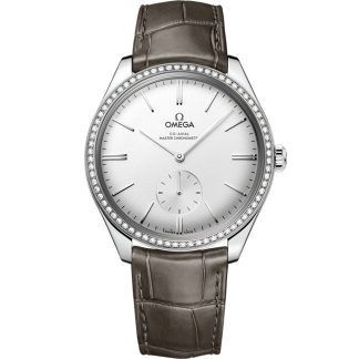 Omega De Ville Trésor 40 mm, acier sur bracelet en cuir 435.18.40.21.02.002