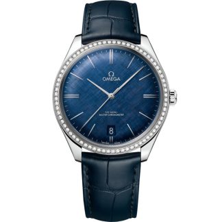 Omega De Ville Trésor 40 mm, acier sur bracelet en cuir 435.18.40.21.03.001